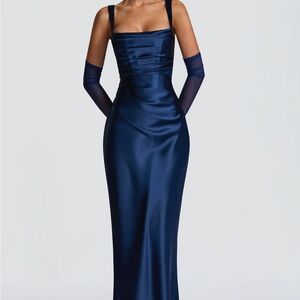 Navy Blue Satin Dress - New with tags.